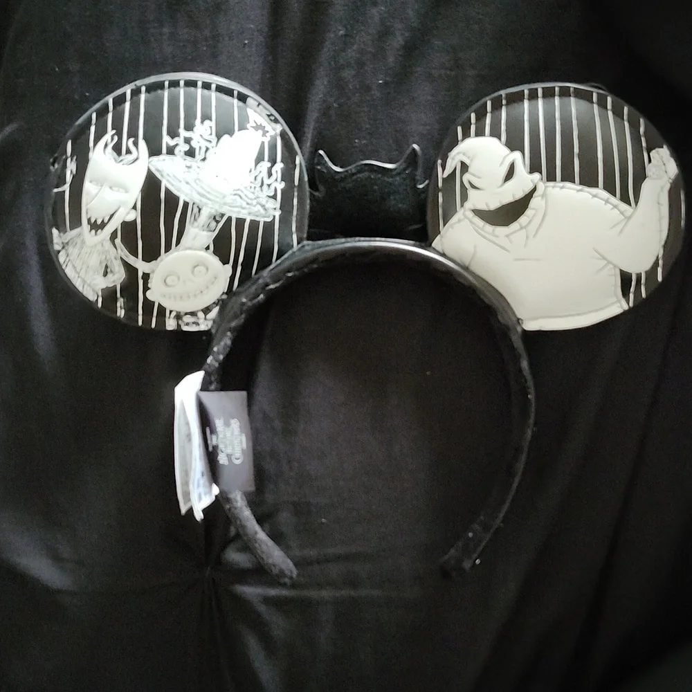 SOLD: Nightmare Before Christmas Disney Mickey Ears Headband - Picture 2 of 5